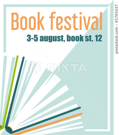 Book festival web banner isolated. Reading club, Book festival web banner isolated. Reading club, 65765037
