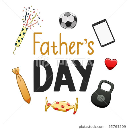 Father's Day lettering. ector isolated illustration on white background. Father's Day lettering. ector isolated illustration on white background. 65765209