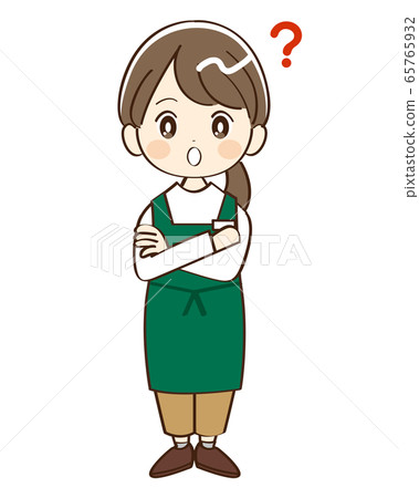 Woman, clerk, doubt 65765932