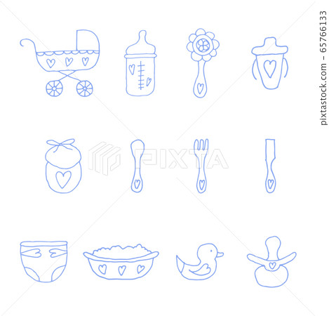 Happy family set. Vector icon. 65766133