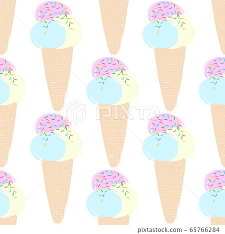 Vector seamless pattern illustration the ice cream Vector seamless pattern illustration the ice cream 65766284