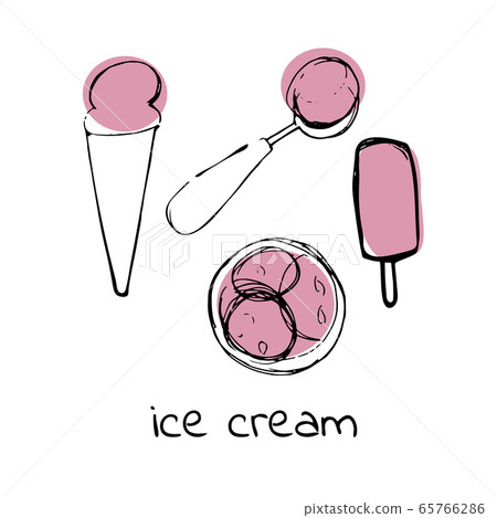 Vector illustration in sketch style set of fruit 65766286