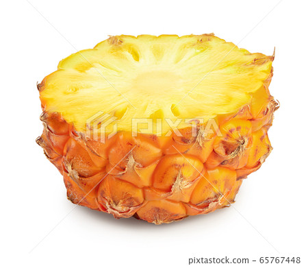 pineapple half isolated on white background with clipping path and full depth of field pineapple half isolated on white background with clipping path and full depth of field 65767448