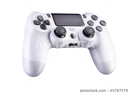 White video game joystick gamepad isolated on a White video game joystick gamepad isolated on a 65767579