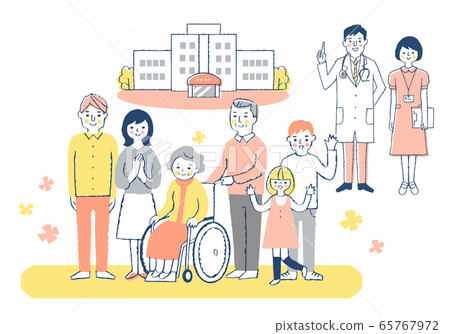 輪椅,家庭和醫務人員的醫院祖母 輪椅,家庭和醫務人員的醫院祖母 65767972