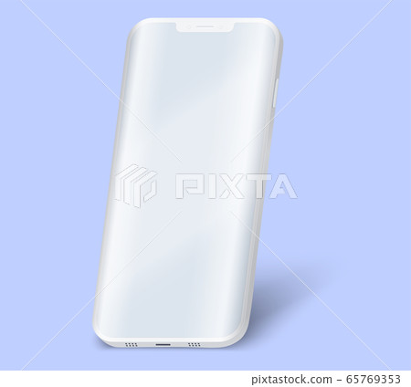 White Smartphone with notch presentation mockup White Smartphone with notch presentation mockup 65769353
