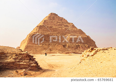 The Djoser Pyramid, the first pyramid erected in 65769681