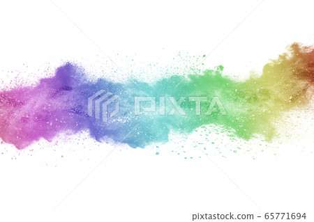 abstract powder splatted background. Colorful powder explosion on white background. Colored cloud. Colorful dust explode. Paint Holi. abstract powder splatted background. Colorful powder explosion on white background. Colored cloud. Colorful dust explode. Paint Holi. 65771694