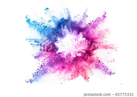 abstract powder splatted background. Colorful powder explosion on white background. Colored cloud. Colorful dust explode. Paint Holi. abstract powder splatted background. Colorful powder explosion on white background. Colored cloud. Colorful dust explode. Paint Holi. 65773332