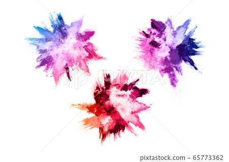 abstract powder splatted background. Colorful powder explosion on white background. Colored cloud. Colorful dust explode. Paint Holi. abstract powder splatted background. Colorful powder explosion on white background. Colored cloud. Colorful dust explode. Paint Holi. 65773362