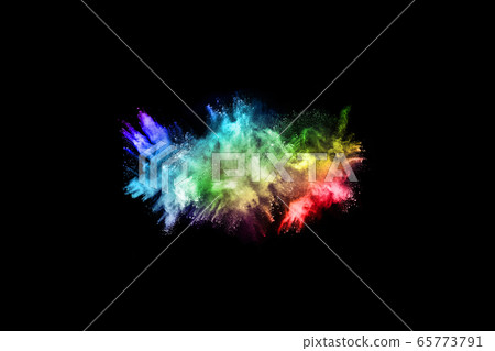 abstract colored dust explosion on a black background.abstract powder splatted background,Freeze motion of color powder exploding/throwing color powder, multicolored glitter texture. abstract colored dust explosion on a black background.abstract powder splatted background,Freeze motion of color powder exploding/throwing color powder, multicolored glitter texture. 65773791