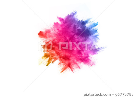 abstract powder splatted background. Colorful powder explosion on white background. Colored cloud. Colorful dust explode. Paint Holi. abstract powder splatted background. Colorful powder explosion on white background. Colored cloud. Colorful dust explode. Paint Holi. 65773793