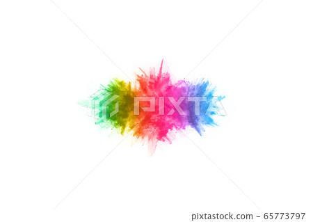 abstract powder splatted background. Colorful powder explosion on white background. Colored cloud. Colorful dust explode. Paint Holi. abstract powder splatted background. Colorful powder explosion on white background. Colored cloud. Colorful dust explode. Paint Holi. 65773797