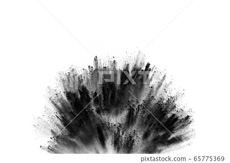 Particles of charcoal on white background,abstract powder splatted on white background,Freeze motion of black powder exploding or throwing black powder. Particles of charcoal on white background,abstract powder splatted on white background,Freeze motion of black powder exploding or throwing black powder. 65775369