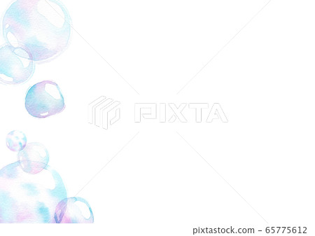 soap air bubbles, Undersea effect, watercolor hand painting isolate on white background soap air bubbles, Undersea effect, watercolor hand painting isolate on white background 65775612
