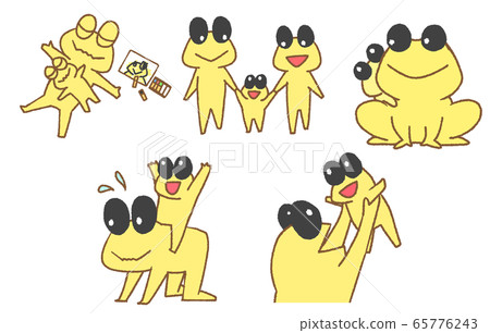 Frog family illustration collection (yellow) Frog family illustration collection (yellow) 65776243