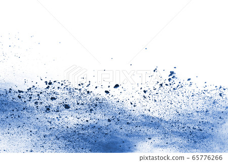 Blue powder explosion on white background. Colored cloud. Colorful dust explode. Paint Holi. Blue powder explosion on white background. Colored cloud. Colorful dust explode. Paint Holi. 65776266