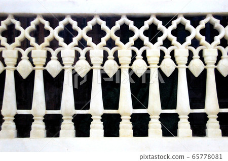 White Color Concrete Grill work 65778081