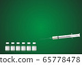 Covid-19 vaccine 6 doses with syringe 3D vector illustration 65778478