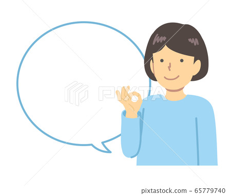 淺藍色穿著/ OK女孩氣球 淺藍色穿著/ OK女孩氣球 65779740