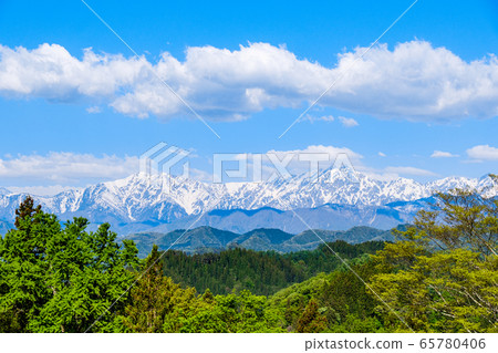 View of the Northern Alps from Narai Sion Park (Spring) View of the Northern Alps from Narai Sion Park (Spring) 65780406