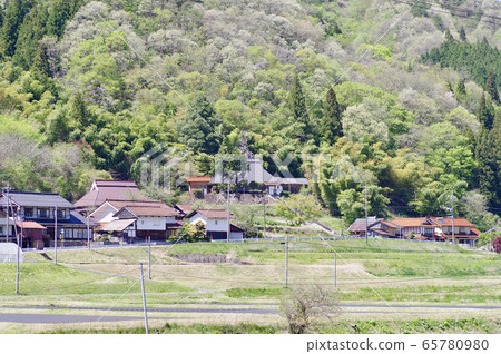 鄉村景觀春季春季綠化里山榮山寺 鄉村景觀春季春季綠化里山榮山寺 65780980