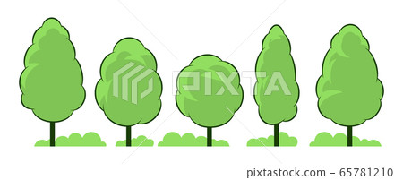 Summer. Trees set 65781210