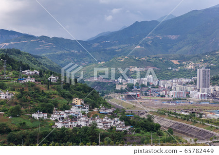 Beautiful view of country side from Wulong in Chongqing, China. 65782449