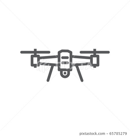 Drone line icon on white background 65785279