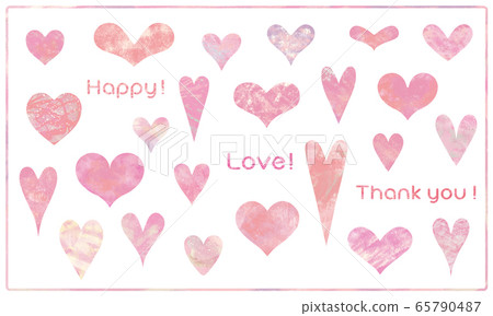 A set of hearts that are all different shapes Pastel drawing 01 A set of hearts that are all different shapes Pastel drawing 01 65790487