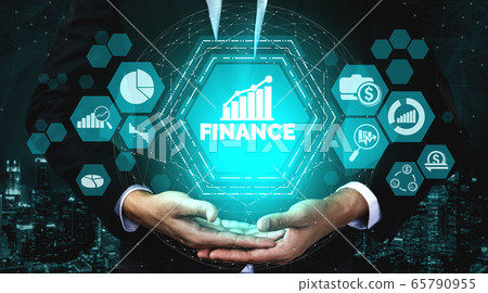 Finance and Money Transaction Technology Concept Finance and Money Transaction Technology Concept 65790955