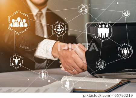 Human Resources and People Networking Concept. 65793219