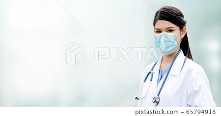 Doctor wear face mask in hospital protect from coronavirus disease or COVID-19. Doctor wear face mask in hospital protect from coronavirus disease or COVID-19. 65794918