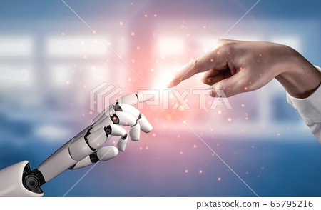 Future artificial intelligence robot and cyborg. Future artificial intelligence robot and cyborg. 65795216