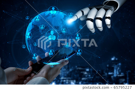 Future artificial intelligence robot and cyborg. Future artificial intelligence robot and cyborg. 65795227