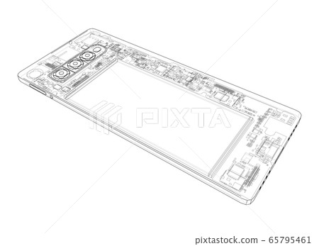 Smartphone concept outline. Vector Smartphone concept outline. Vector 65795461