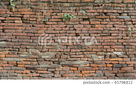 Old dirty red brick wall pattern surface texture. Old dirty red brick wall pattern surface texture. 65796812