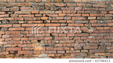 Old dirty red brick wall pattern surface texture. Old dirty red brick wall pattern surface texture. 65796813