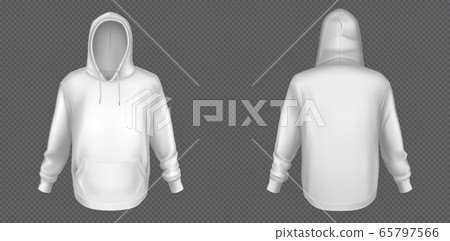 Download Hoody White Sweatshirt Mock Up Front And Back Set Stock Illustration 65797566 Pixta