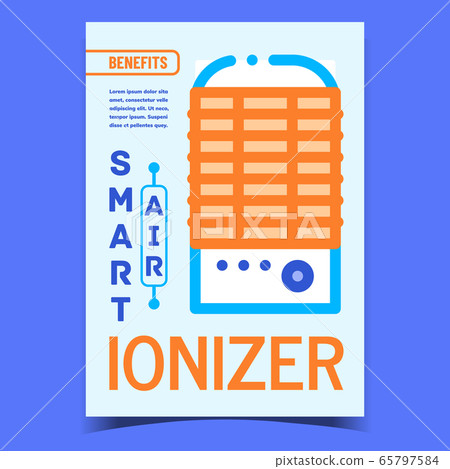 Air Ionizer Smart Device Promotional Poster Vector 65797584
