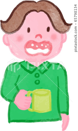A boy who gargles in a watercolor style A boy who gargles in a watercolor style 65798134