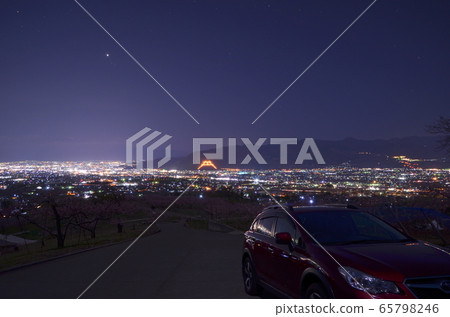 Fufubuki City, Yamanashi Prefecture, Kofu Basin Night View and Ogataki from Togenkyo Fufubuki City, Yamanashi Prefecture, Kofu Basin Night View and Ogataki from Togenkyo 65798246