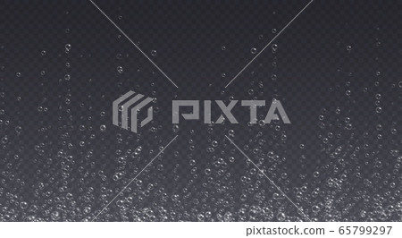 Underwater fizzing bubbles, soda or champagne carbonated drink, sparkling water isolated on dark background. Underwater fizzing bubbles, soda or champagne carbonated drink, sparkling water isolated on dark background. 65799297