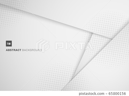 Abstract white and grey paper cut with shadow and Abstract white and grey paper cut with shadow and 65800156