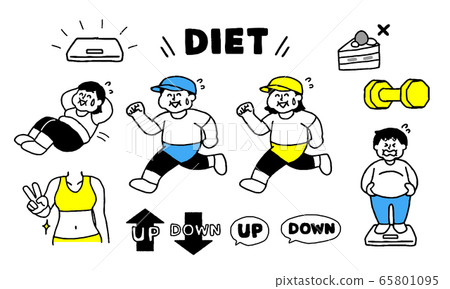 Men and women set to lose weight (simple) 65801095