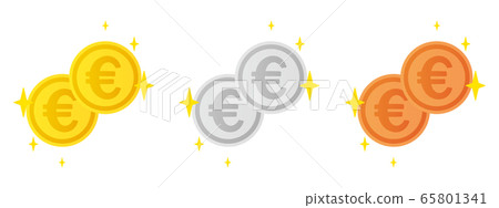 歐元硬幣三種顏色 65801341