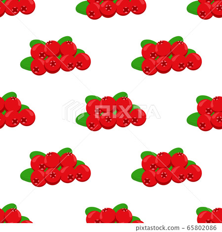 Theme big colored seamless red cranberry Theme big colored seamless red cranberry 65802086