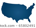 The shape of the United States territory. Vector illustration. 65802491