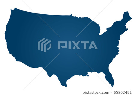 The shape of the United States territory. Vector illustration. The shape of the United States territory. Vector illustration. 65802491