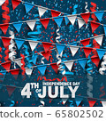 4th of July United States Independence Day celebration background. 65802502